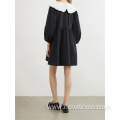 100% Poly Doll Neck Bubble Sleeve Dress